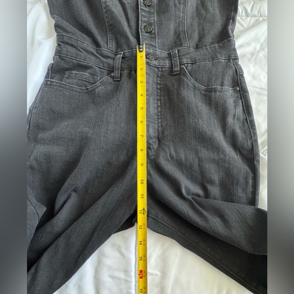 Jessica Simpson Black Denim Jeans Jumpsuit. - Picture 8 of 12